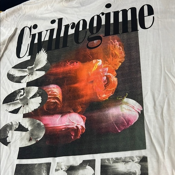 Civil Regime White Tee - Picture 5 of 6